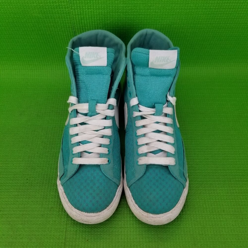 ✅Nike Blazer Mid Mesh Comfort Sneakers Womens Sz 8 Green Lace up Athletic Shoes - Picture 7 of 11